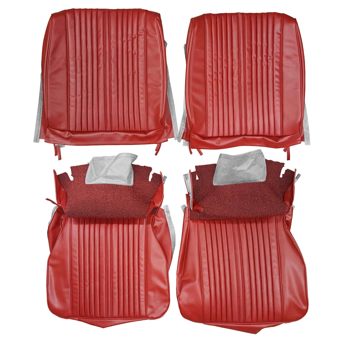 65 CUTLASS/442 BUCKET SEAT UPHOLSTERY - RED