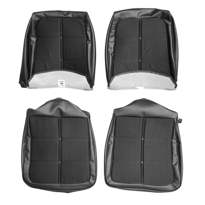 69 CHARGER BUCKET SEAT CLOTH UPHOLSTERY - SRM BLACK CLOTH/BLACK