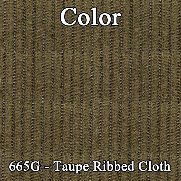 74 CAMARO "DELUXE" BUCKET SEAT CLOTH UPHOLSTERY - SRM TAUPE RIBBED CLOTH/SRM TAUPE