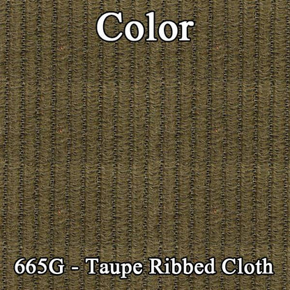 74 CAMARO "DELUXE" BUCKET SEAT CLOTH UPHOLSTERY - SRM TAUPE RIBBED CLOTH/SRM TAUPE