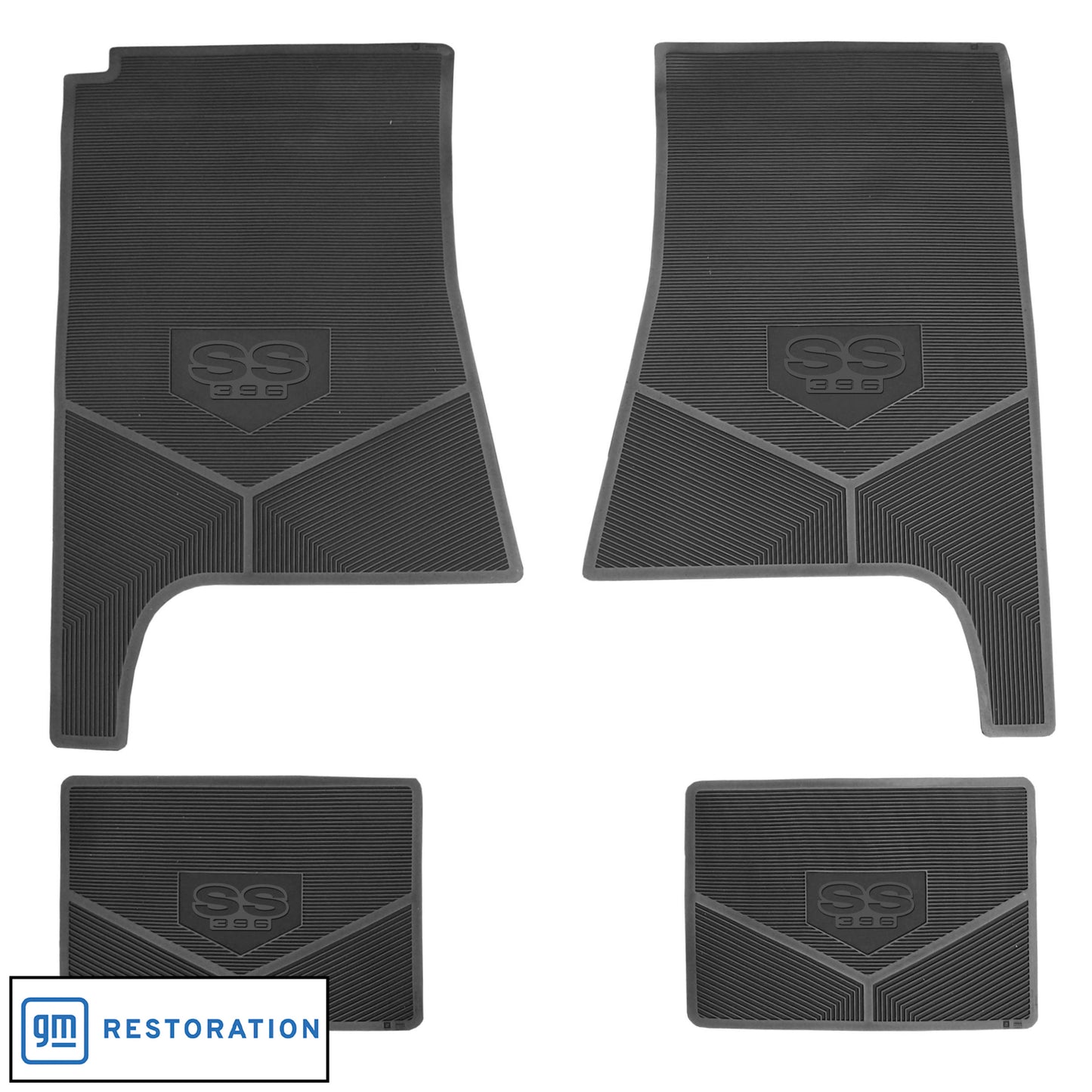 68-72 CHEVROLET CHEVELLE 'SS 396' FLOOR MATS - BLACK