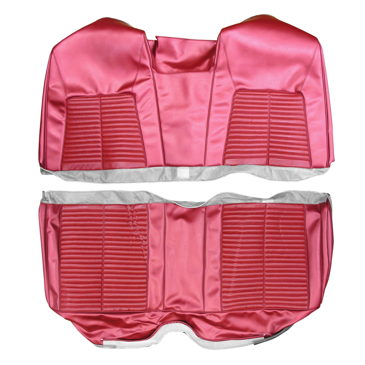 68 CHRYSLER 300/NEWPORT HARDTOP REAR UPHOLSTERY - SRM ANTIQUE RED/RED