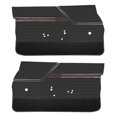 70 CUTLASS 'S'/442/RALLYE 350 SPORTS COUPE FRONT DOOR PANELS (UNASSEMBLED) - BLACK