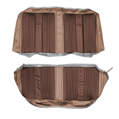 67 BELVEDERE II 4-DOOR SEDAN REAR UPHOLSTERY - SRM DARK COPPER/COPPER