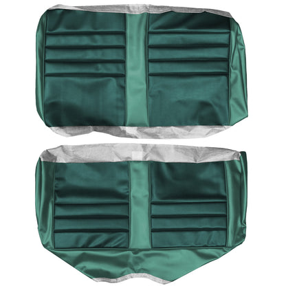 65 CHEVELLE/MALIBU CONVERTIBLE REAR UPHOLSTERY - DARK AQUA/SRM LIGHT AQUA