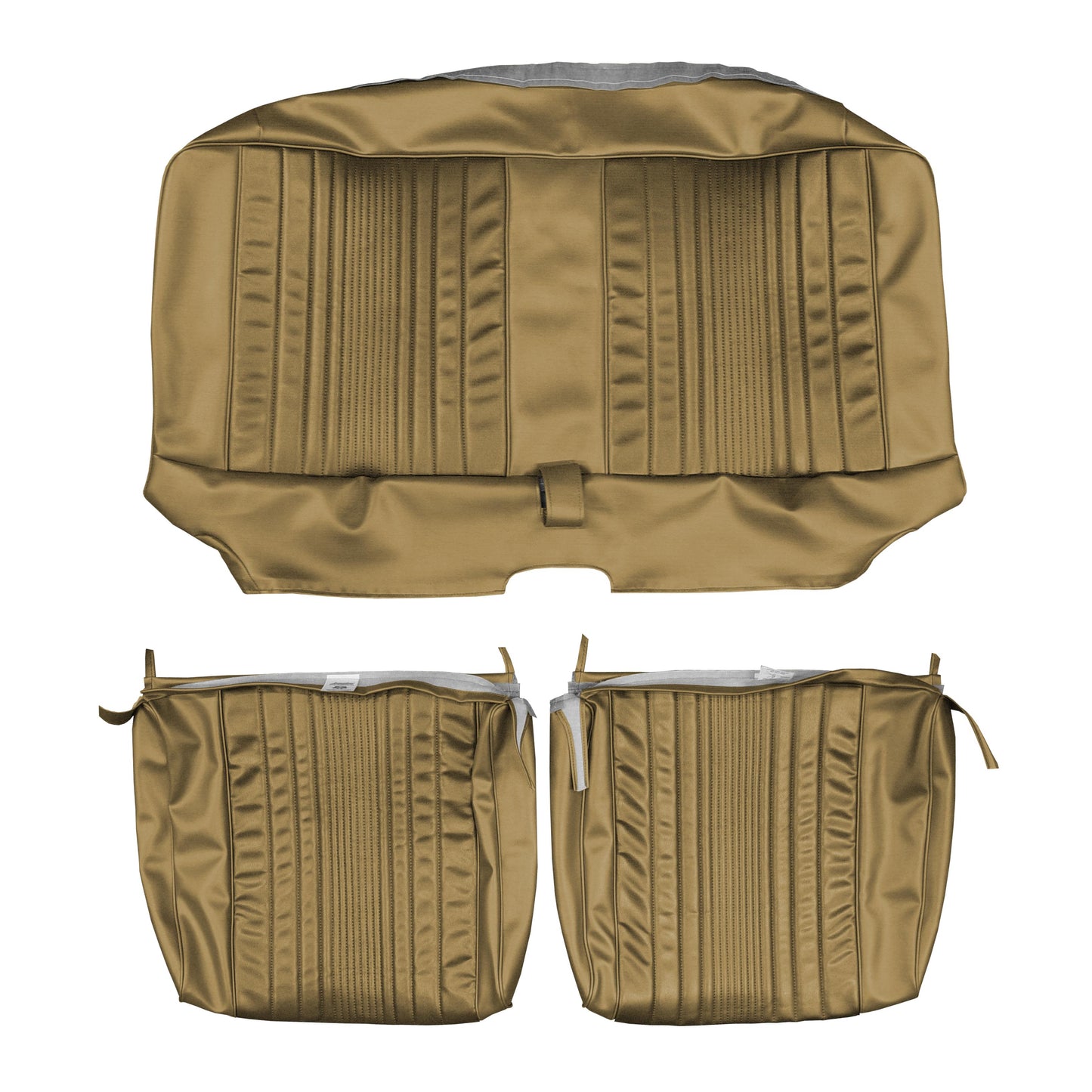 69 DART CUSTOM SPLIT BENCH UPHOLSTERY - SADDLE