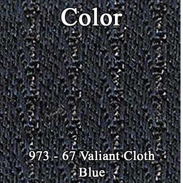 67 VALIANT 200/SIGNET SPLIT BENCH CLOTH UPHOLSTERY - SRM BLUE CLOTH/NAVY