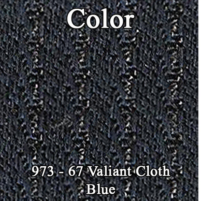 67 VALIANT 200/SIGNET SPLIT BENCH CLOTH UPHOLSTERY - SRM BLUE CLOTH/NAVY