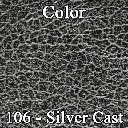 67 BELVEDERE II "SILVER SPECIAL" SPLIT BENCH UPHOLSTERY - BLACK W/ SILVER CASTING/SILVER