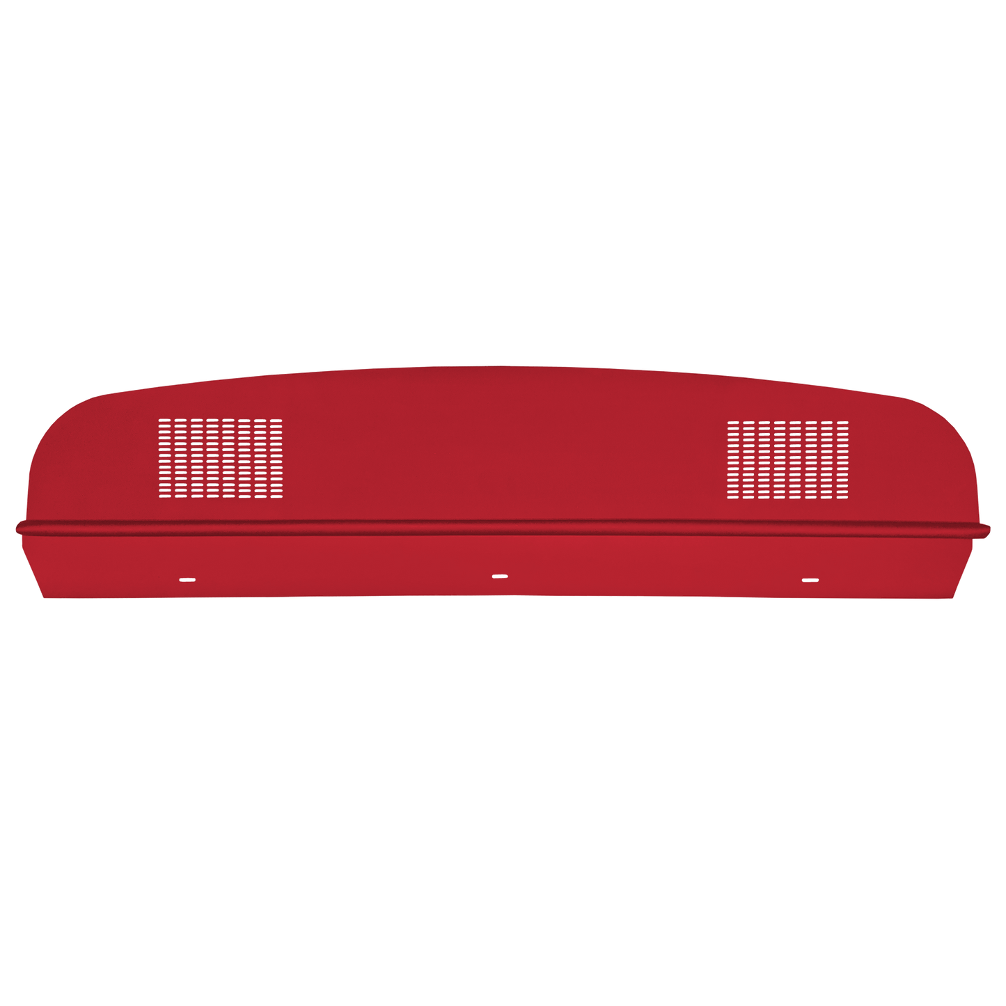 64-65 DODGE/PLYMOUTH B-BODY HARDTOP PACKAGE TRAY WITH DUAL SPEAKER CUT-OUTS - CRIMSON RED