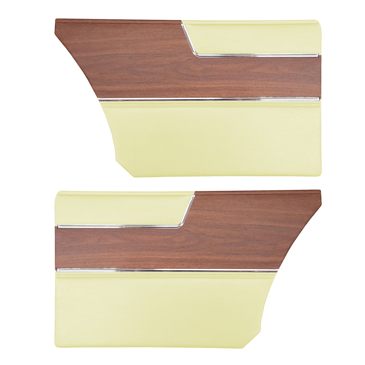 69 BARRACUDA "DELUXE" HARDTOP REAR PANELS - PEARL YELLOW