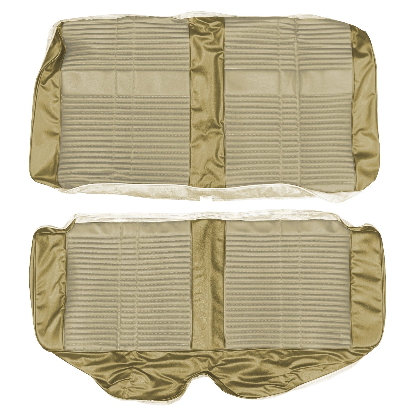 68 SATELLITE/ROADRUNNER "DECOR" HARDTOP REAR UPHOLSTERY - SRM PARCHMENT/GOLD