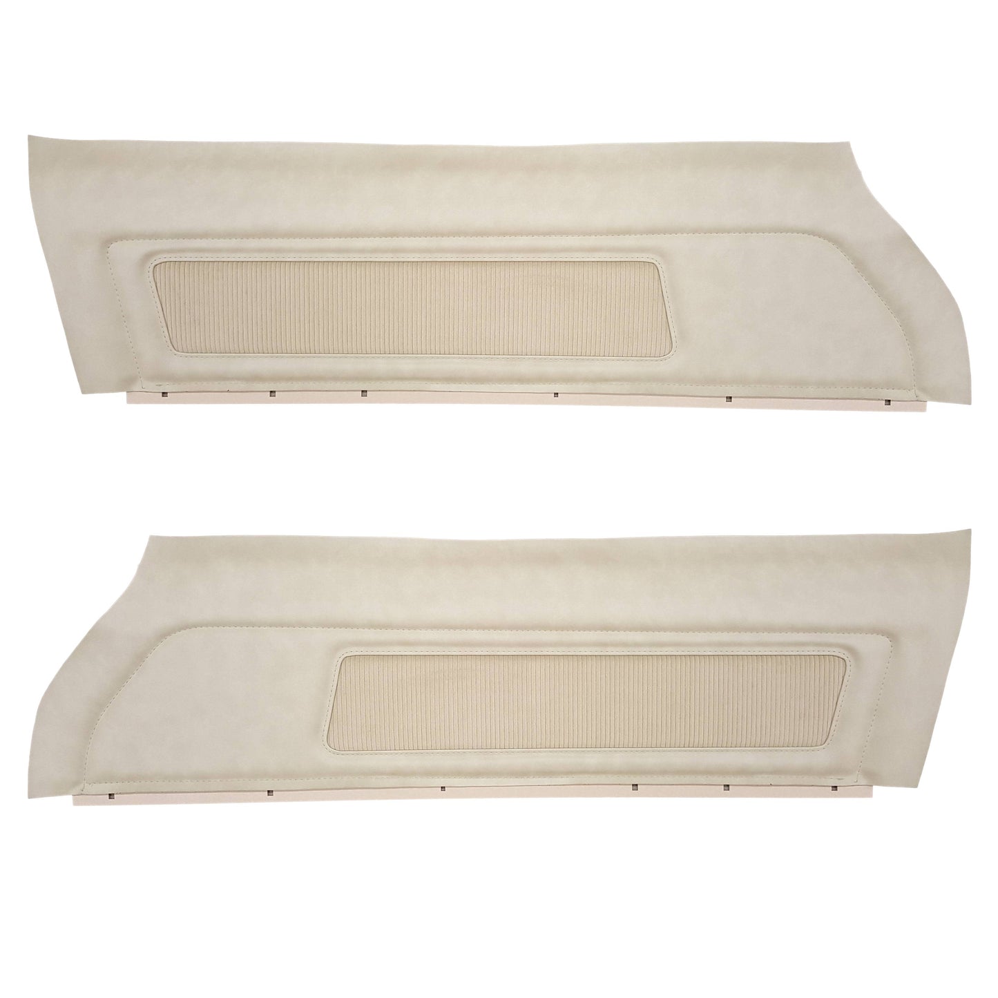 73 FIREBIRD/TRANS AM "DELUXE CLOTH" UPPER DOOR PANELS (UNASSEMBLED) - SRM SANDALWOOD PRADO CLOTH/SANDALWOOD
