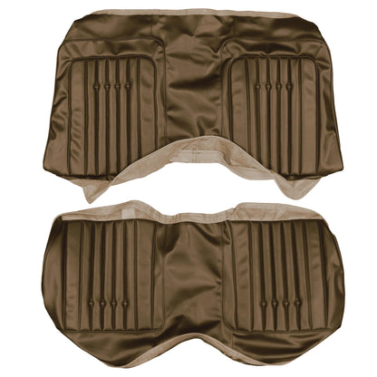 71 'CUDA/GRAN COUPE HTP REAR 'LEATHER STYLE' UPHOLSTERY - BROWN