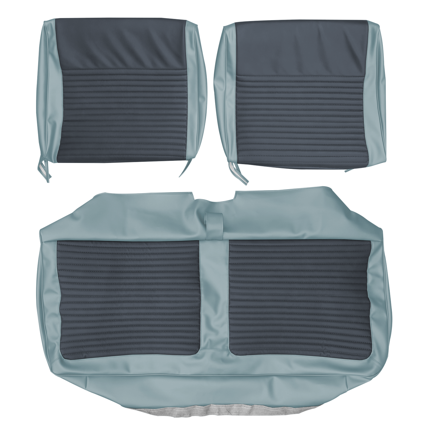 66 DART 270 SPLIT BENCH UPHOLSTERY - NAVY/LIGHT BLUE