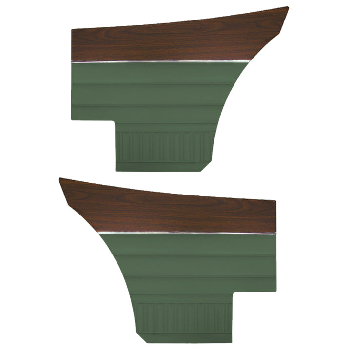 75/76 DUSTER/DART SPORT FAST- BACK REAR PANELS - JADE GREEN