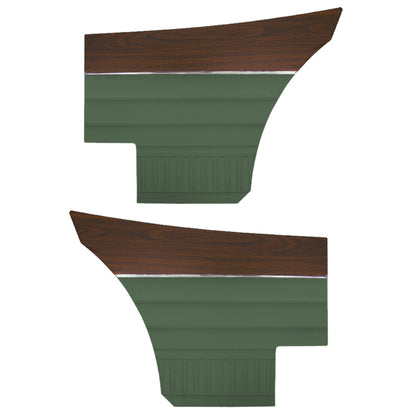 75/76 DUSTER/DART SPORT FAST- BACK REAR PANELS - JADE GREEN