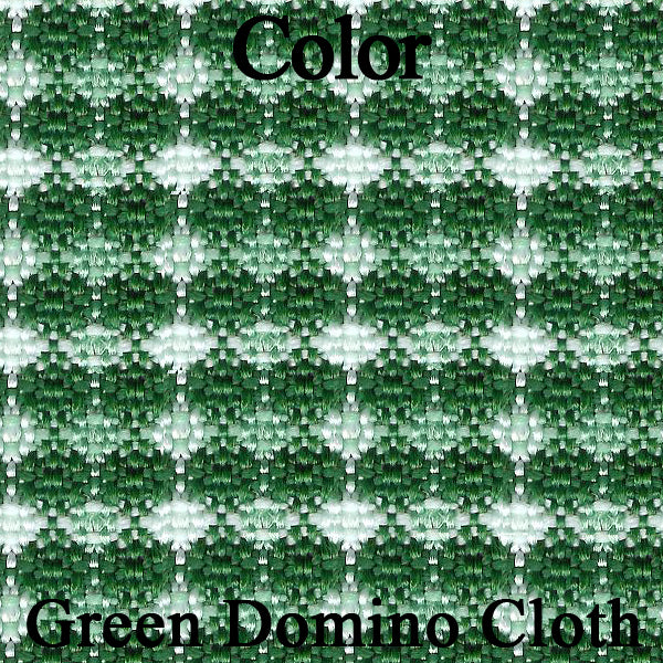 73 JAVELIN/AMX/HORNET BUCKET SEAT CLOTH UPHOLSTERY - SRM GREEN/WHITE DOMINO CLOTH/GREEN