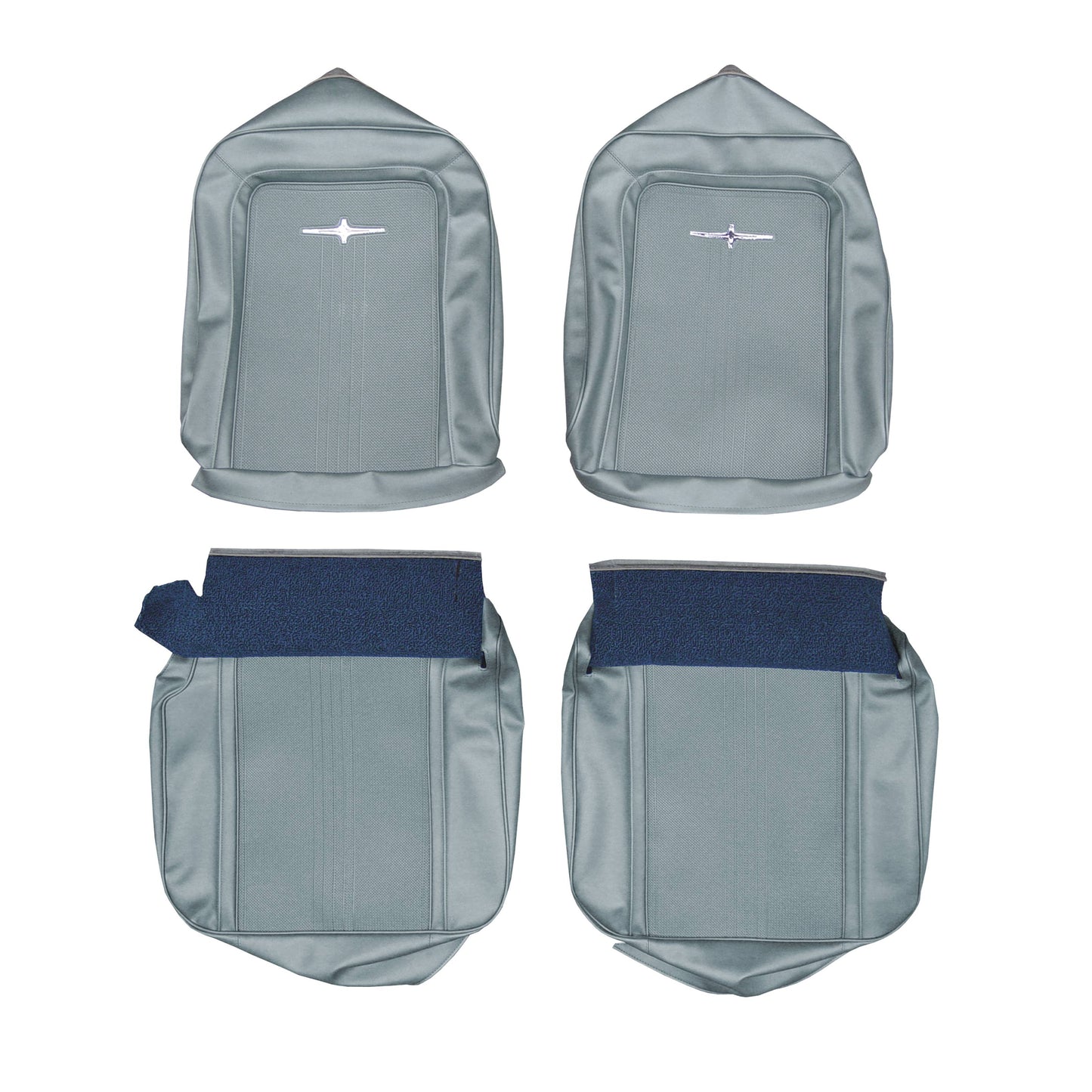 64 CHRYSLER 300/300K BUCKET SEAT UPHOLSTERY - BLUE