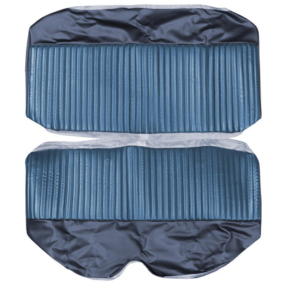 70 DART SWINGER "DELUXE" HTP REAR UPHOLSTERY - LIGHT BLUE/DARK BLUE