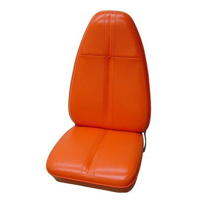 71 BARRACUDA/CHALLENGER "STANDARD" BUCKET SEAT UPHOLSTERY W/ WELT - BRIGHT ORANGE