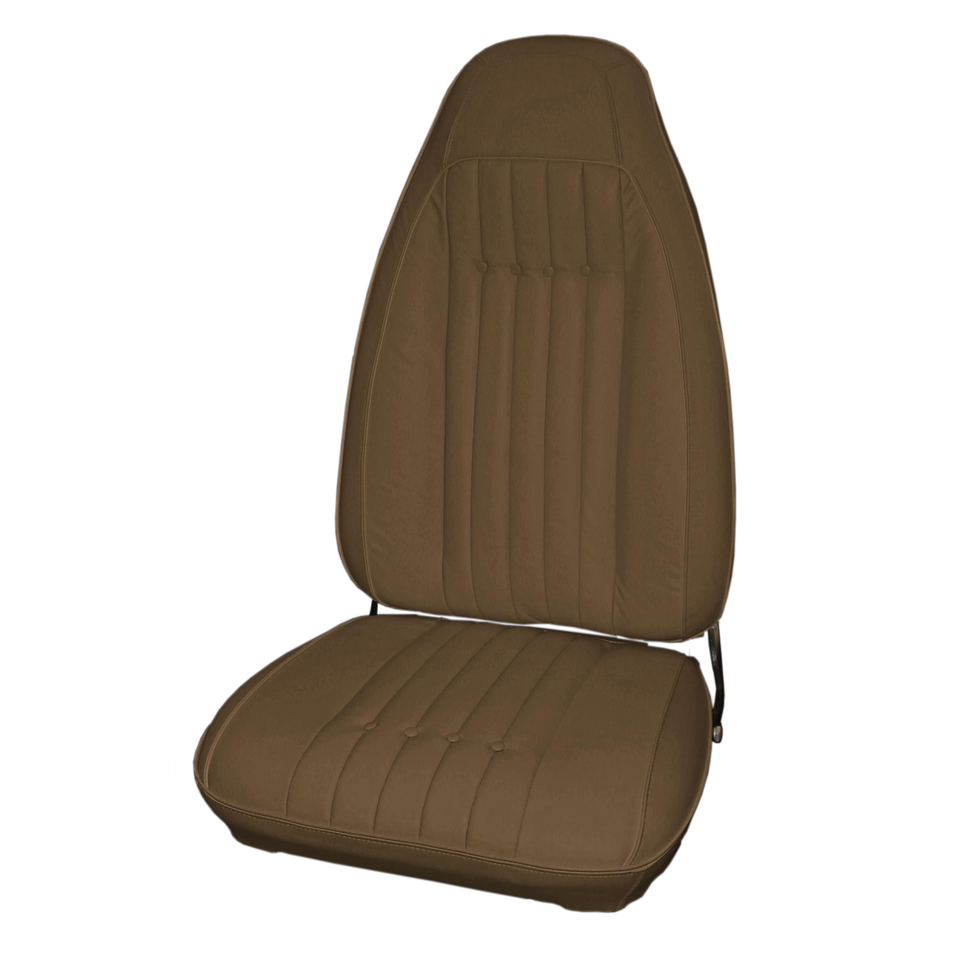 71 Barracuda Leather Bucket Upholstery - Brown - Legendary Auto
