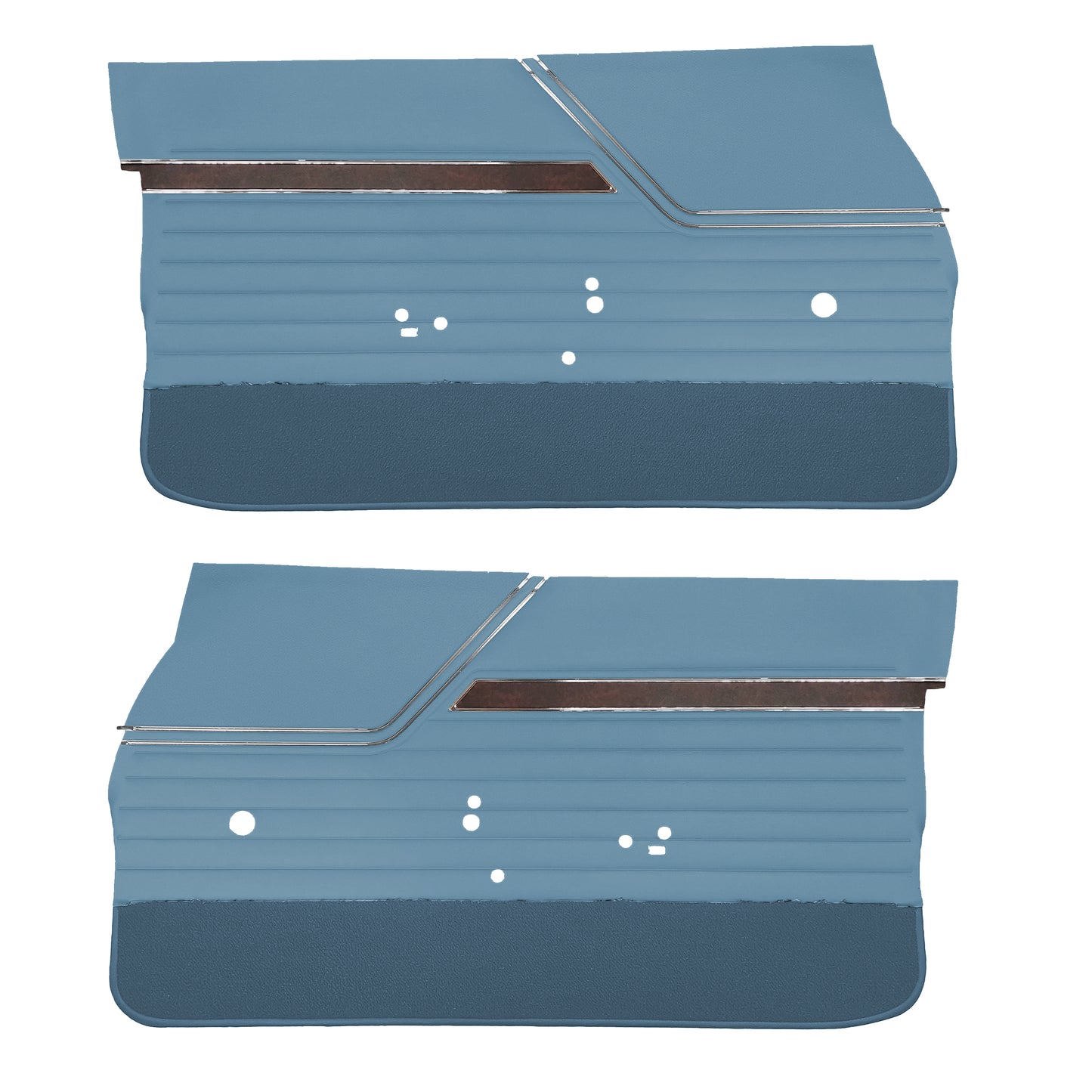 70 CUTLASS 'S'/442 SPORTS COUPE FRONT DOOR PANELS (UNASSEMBLED) - BLUE