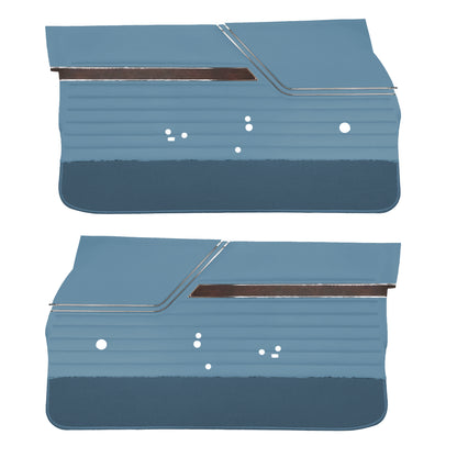 70 CUTLASS 'S'/442 SPORTS COUPE FRONT DOOR PANELS (UNASSEMBLED) - BLUE