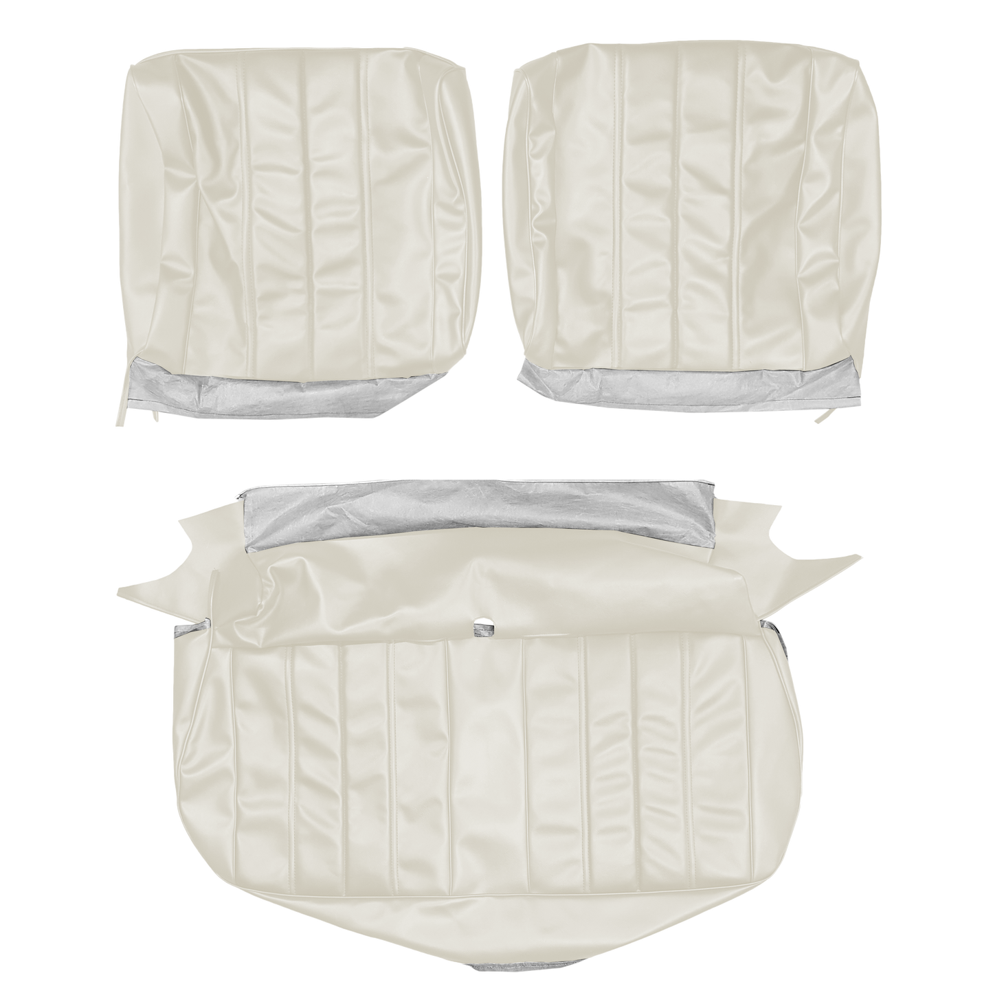 66 CHEVELLE/MALIBU SPLIT BENCH UPHOLSTERY - FROST WHITE