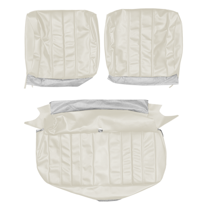 66 CHEVELLE/MALIBU SPLIT BENCH UPHOLSTERY - FROST WHITE
