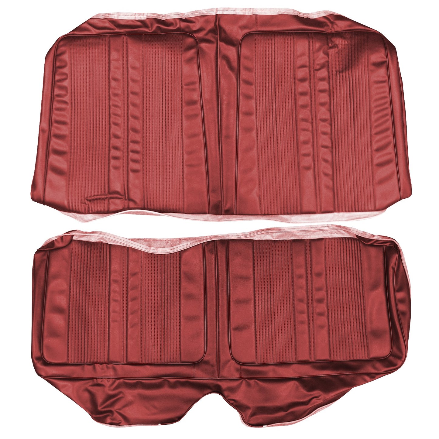 69 CORONET 440/SUPERBEE HTP/SDN REAR UPHOLSTERY - RED