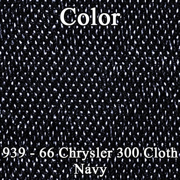 66 CHRYSLER 300 RECLINING BUCKET CLOTH SEAT UPHOLSTERY - SRM BLUE CLOTH/NAVY
