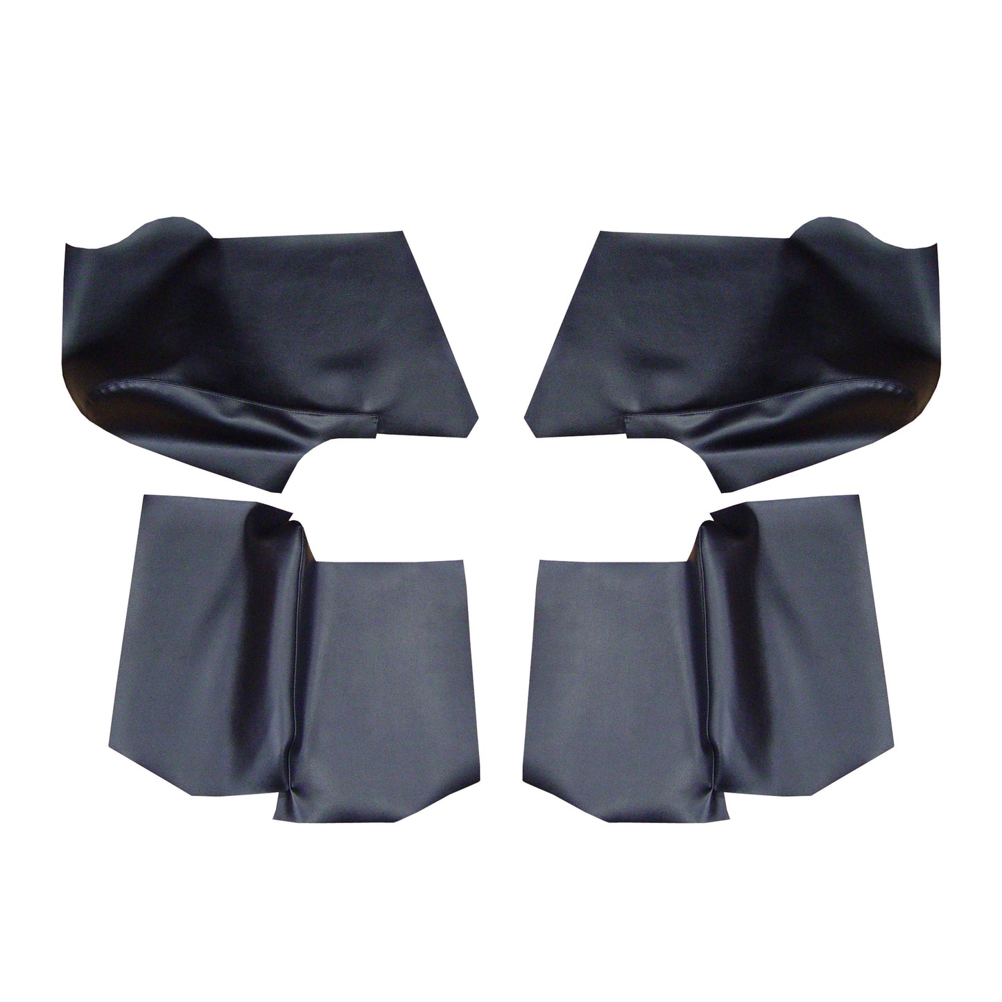 66-67 GM A-BODY CONVERTIBLE REAR ARMREST PANEL COVERS - BLACK