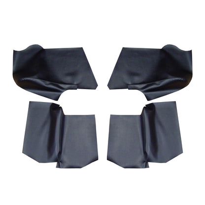 66-67 GM A-BODY CONVERTIBLE REAR ARMREST PANEL COVERS - BLACK