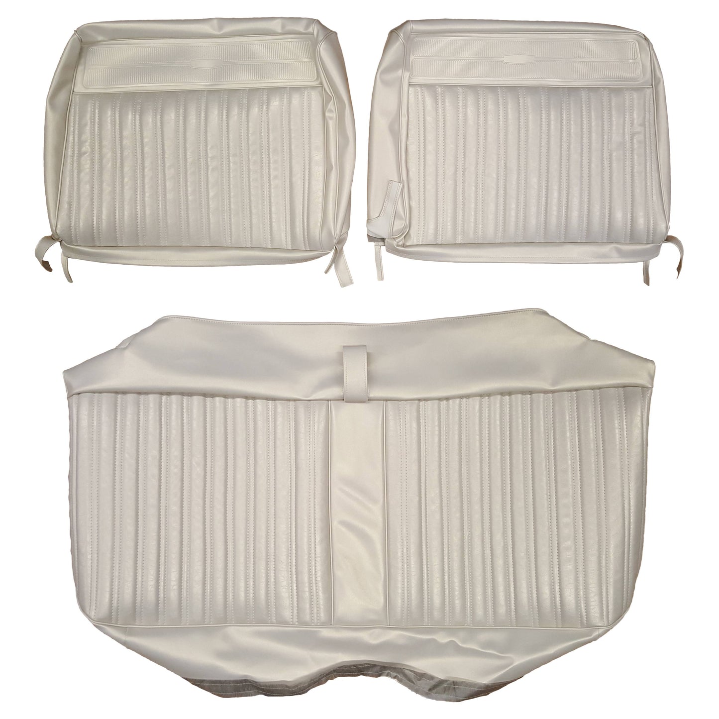 67 CORONET 440 SPLIT BENCH UPHOLSTERY - PEARL WHITE