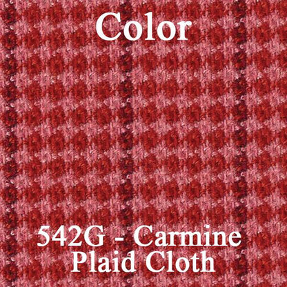 78 CAMARO "DELUXE CLOTH" DOOR PANELS (PRE-ASSEMBLED) - SRM CARMINE PLAID CLOTH/CARMINE